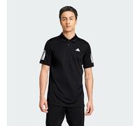 adidas Hombre Club Tennis 3-Stripes Polo Shirt, Black, XL