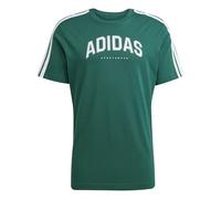 adidas Hombre Codes Collegiate Linear Graphic T-Shirt, Collegiate Green, XS