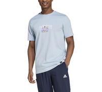 Adidas Hombre Codes Linear Graphic tee, Wonder Blue, L