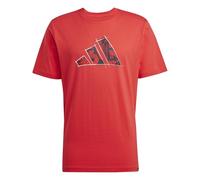 adidas Hombre Codes Photoreal Logo Graphic T-Shirt, Pure Ruby, XL