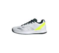 adidas Hombre Courtflash Speed 2 Mens Tennis Shoes, Cloud White/Silver Metallic/Lucid Lemon, 45 1/3 EU