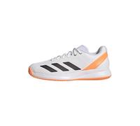 adidas Hombre Courtflash Speed 2 Mens Tennis Shoes, FTWR White/Core Black/Lucid Orange, 42 2/3 EU