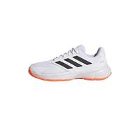 adidas Hombre Courtjam Control 3 Tennis Shoes, FTWR White/Core Black/Lucid Orange, 39 1/3 EU
