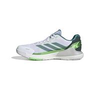 adidas Hombre Crazyquick Lightstrike Padel Shoes, Cloud White/Aurora Ivy/Lime Burst, 36 EU