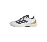 adidas Defiant Speed 2 Tennis Shoes, Zapatillas de Tenis Hombre, FTWR White/Core Black/Aurora Plum, 46 2/3 EU
