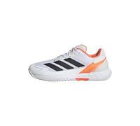 adidas Hombre Defiant Speed 2 Tennis Shoes, FTWR White/Core Black/Lucid Orange, 45 1/3 EU