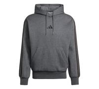 adidas Sudadera con Capucha de Forro Polar con Tres Rayas para Hombre y Adulto, Talla 3XL, Color Gris Oscuro Jaspeado/Negro
