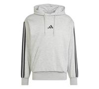 adidas Hombre Essential Three Stripes Fleece Hoodie, Medium Grey Heather/Black, XL