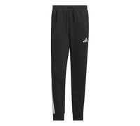 adidas Hombre Essential Three Stripes Fleece Pant, Black/White, M