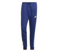 adidas Hombre Essential Three Stripes Fleece Pant, Dark Blue/White, S