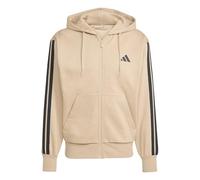 Adidas Hombre Essential Three Stripes Fleece Zipper Hoodie, Warm Sandstone/Black, S