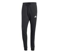 adidas Hombre Essential Three Stripes French Terry Pants, Black/White, XL