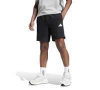 adidas Hombre Essential Three Stripes French Terry Short, Black/White, M