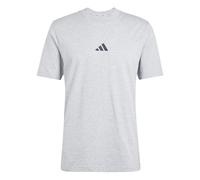 adidas Hombre Essential Three Stripes Single Jersey tee, Medium Grey Heather/Black, M