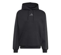 adidas Hombre Essentials 3-Stripes Fleece Hoodie Sweatshirt, Black/Carbon, M