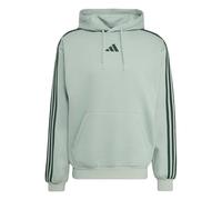 adidas Hombre Essentials 3-Stripes Fleece Hoodie Sweatshirt, Silver Green/Collegiate Green, XL