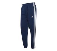 adidas Hombre Essentials 3-Stripes Fleece Tapered Cuffed Pants, Team Navy Blue 2/White, L