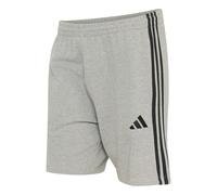 adidas Hombre Essentials 3-Stripes French Terry Shorts, Medium Grey Heather/White, M