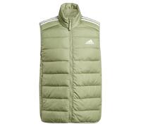 adidas Hombre Essentials 3-Stripes Light Down Vest, tent green, S