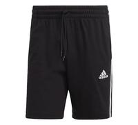 adidas Hombre Essentials 3-Stripes Shorts, Black / White, M