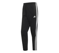 adidas Hombre Essentials 3-Stripes Single Jersey Tapered Open Hem Pants, Black/White, XS