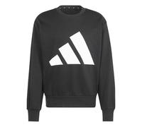 adidas Hombre Essentials Big Logo Fleece Sweatshirt, Black/White, XXL