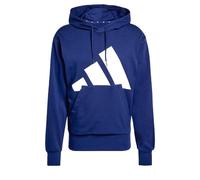 adidas Hombre Essentials Big Logo French Terry Hoodie Sweatshirt, Dark Blue/White, L