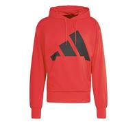 adidas Hombre Essentials Big Logo French Terry Hoodie Sweatshirt, Pure Ruby/Black, S