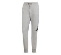 adidas Hombre Essentials Big Logo French Terry Pants, Medium Grey Heather/Black, M