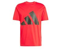 adidas Hombre Essentials Big Logo Single Jersey Shirt, Pure Ruby/Black, L