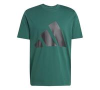 adidas Hombre Essentials Big Logo Single Jersey tee, Collegiate Green/Black, L