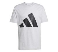 adidas Hombre Essentials Big Logo Single Jersey tee, Light Grey Heather/Black, M