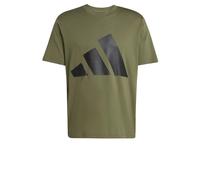 adidas Hombre Essentials Big Logo Single Jersey tee, Olive Strata/Black, S