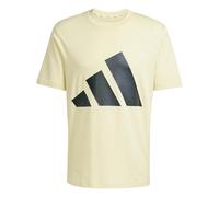 adidas Hombre Essentials Big Logo Single Jersey tee, Powder Yellow/Black, S