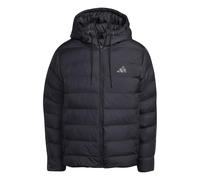 adidas Hombre Essentials Climawarm 3 Stripes Synthetic Down Hooded Coat, black/carbon, S