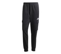 adidas Hombre Essentials Feelcozy Fleece Cargo Pants, Black/White, S