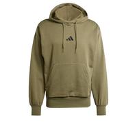 adidas Hombre Essentials Feelcozy Fleece Hoodie Sweatshirt, Olive strata/Black, XS