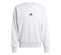 adidas Hombre Essentials FEELCOZY Fleece Sweatshirt, Light Grey Heather/Black, M
