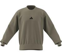 adidas Hombre Essentials Feelcozy Fleece Sweatshirt, Wonder Cargo/Black, M