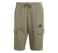 adidas Hombre Essentials FEELCOZY French Terry Cargo Short, Olive strata/Black, L