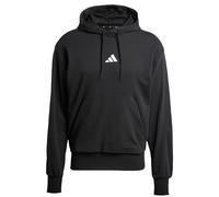 adidas Hombre Essentials FEELCOZY French Terry Hoodie, Black/White, XS