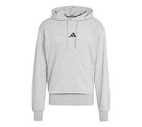 adidas Hombre Essentials FEELCOZY French Terry Hoodie, Medium Grey Heather/Black, S