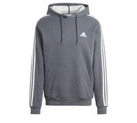adidas Hombre Essentials Fleece 3-Stripes Hoodie, Dark Grey Heather, S