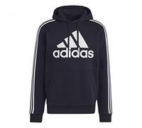 adidas Hombre Essentials Fleece 3-Stripes Logo Hoodie, Legend Ink / White, S