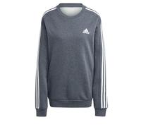 adidas Hombre Essentials Fleece 3-Stripes Sweatshirt, Dark Grey Heather, M