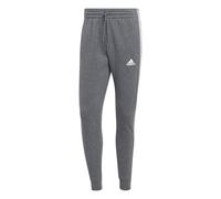 adidas Hombre Essentials Fleece 3-Stripes Tapered Cuff Pants, dark grey heather, S