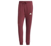 adidas Hombre Essentials Fleece 3-Stripes Tapered Cuff Pants (Plus Size), Shadow Red, L Extra Tall
