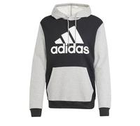 adidas Hombre Essentials Fleece Big Logo Hoodie, Black/Medium Grey Heather, M