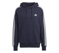 adidas Hombre Essentials French Terry 3-Stripes Hoodie, Legend Ink/White, M
