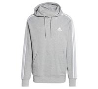 Adidas Sudadera con capucha Hombre Essentials French Terry 3-Stripes Gris medio jaspeado/Blanco M